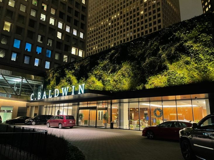C. Baldwin Curio Collection Hilton Hotel in Houston Texas entrance C. Baldwin Curio Collection Hilton Hotel in Houston Texas entrance