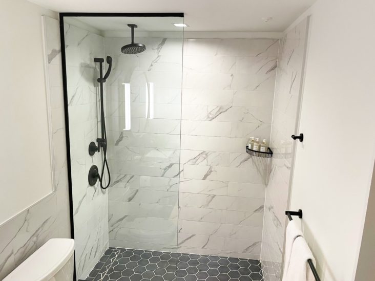 C. Baldwin Curio Collection Hilton Hotel in Houston Texas shower C. Baldwin Curio Collection Hilton Hotel in Houston Texas shower