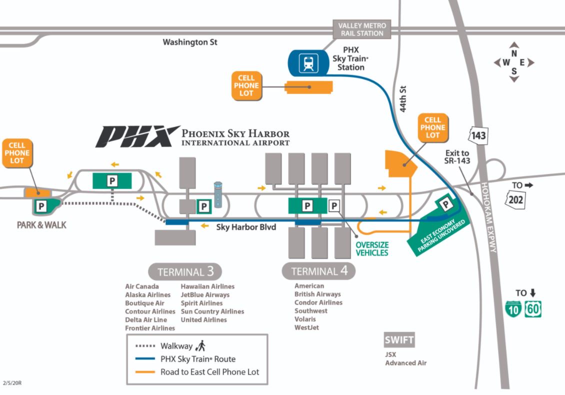 Phoenix Sky Harbor International Airport Terminal Map