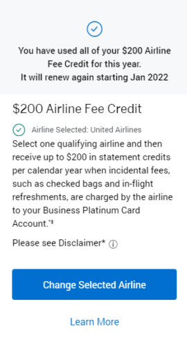 $200 Airline fee credit $200 Airline fee credit