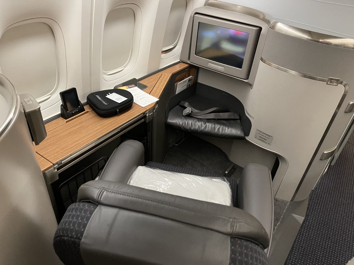 American Airlines 777 300ER First Class Seat with IFE