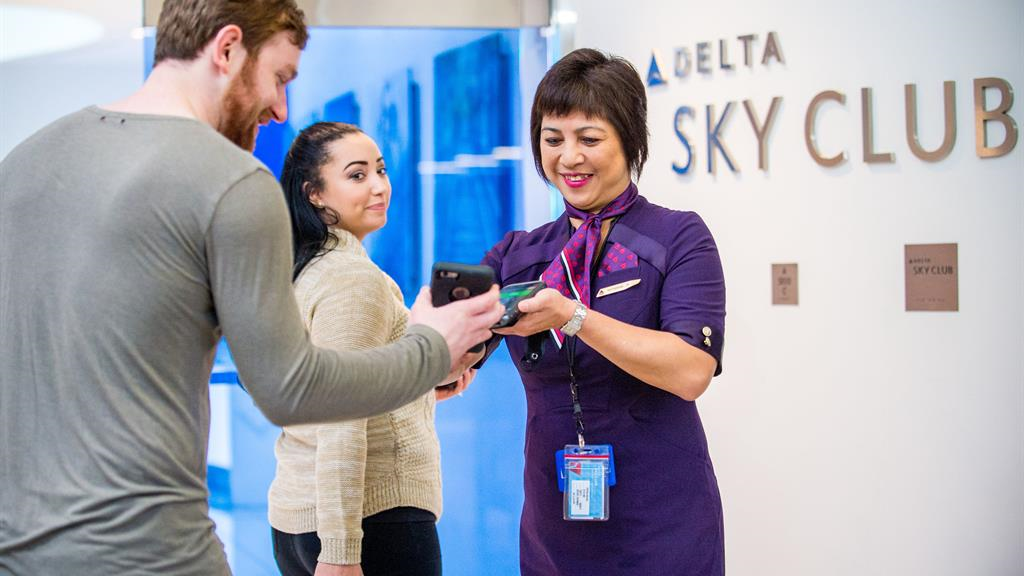 Delta Sky Club employee check in