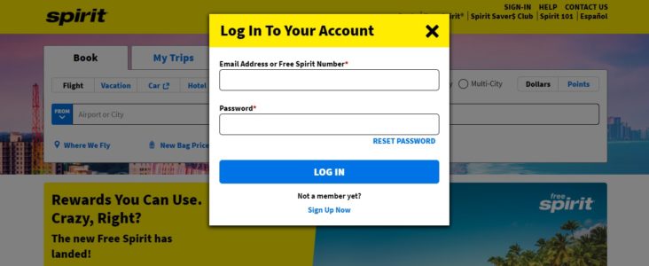Free Spirit Log In