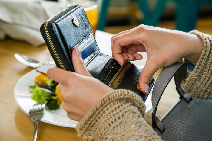 Amex Gold Card Amex Platinum Card in wallet Amex Gold Card Amex Platinum Card in wallet