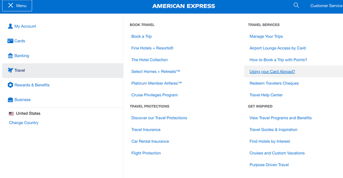 Amex travel dashboard July 2026