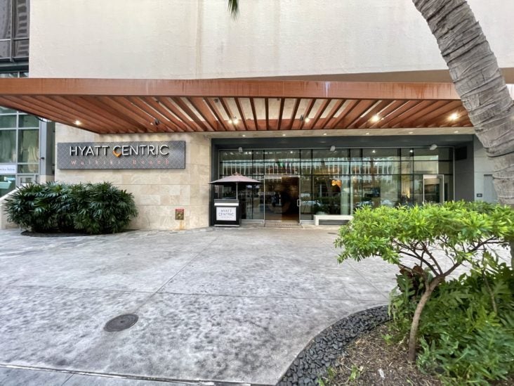 Hyatt Centric Waikiki Entrance Hyatt Centric Waikiki Entrance
