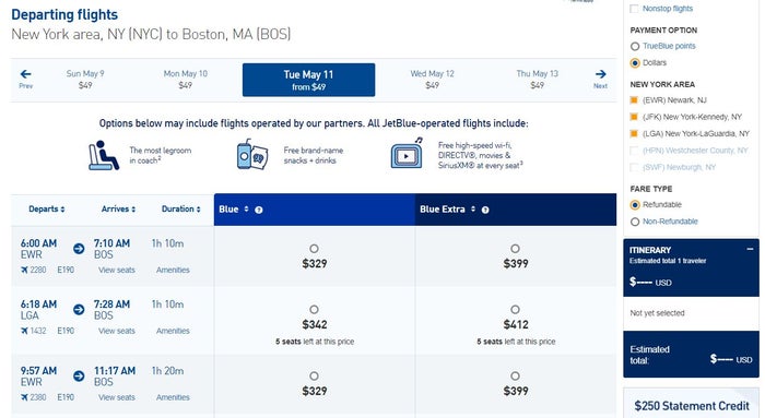 JetBlue Refundable Fare