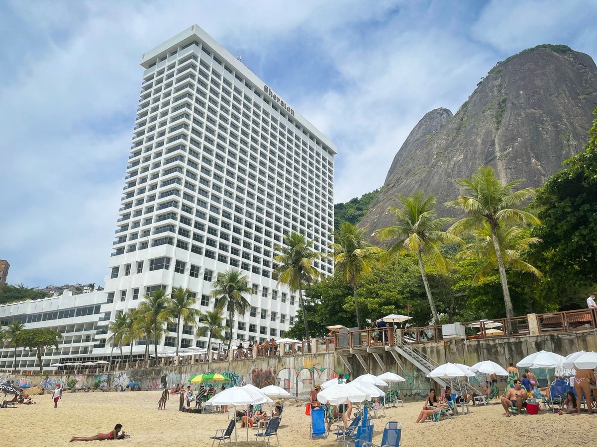 Sheraton Grand Rio de Janeiro building from the beach