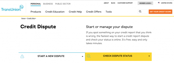 TransUnion Dispute Online TransUnion Dispute Online