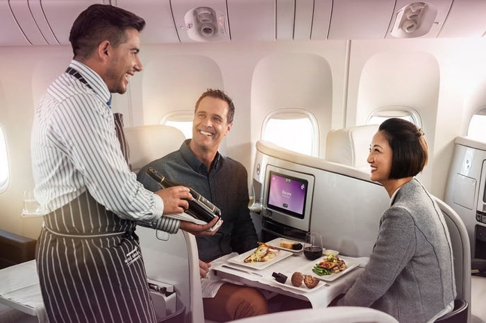 Air New Zealand Business dining Air New Zealand Business dining
