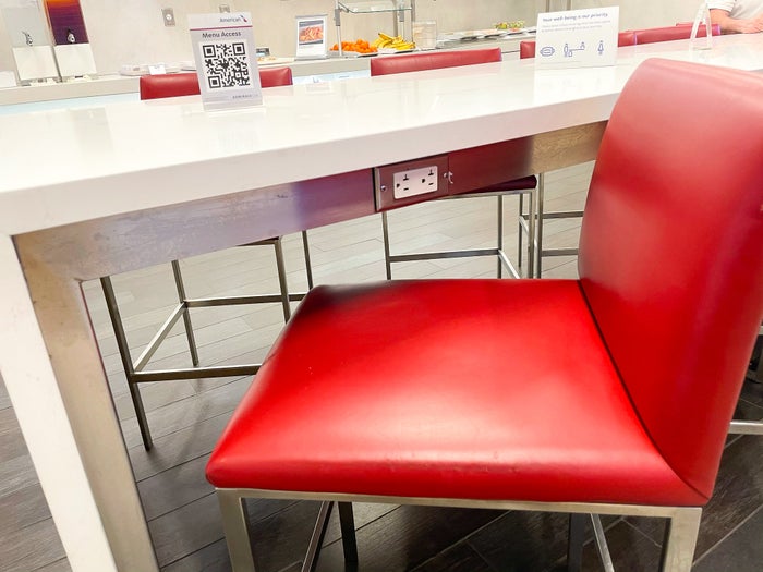 American Airlines Admirals Club at Orlando MCO chair and outlet