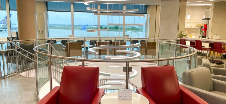 American Airlines Admirals Club at Orlando MCO chairs