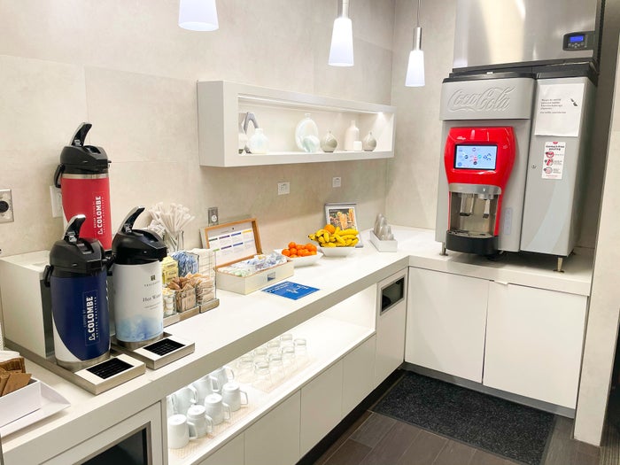 American Airlines Admirals Club at Orlando MCO self service beverages