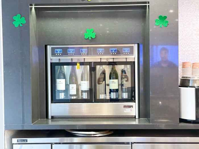 American Airlines Admirals Club at Orlando MCO wine