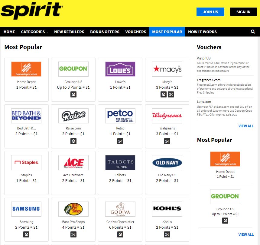 Free Spirit Online Mall Most Popular Retailers