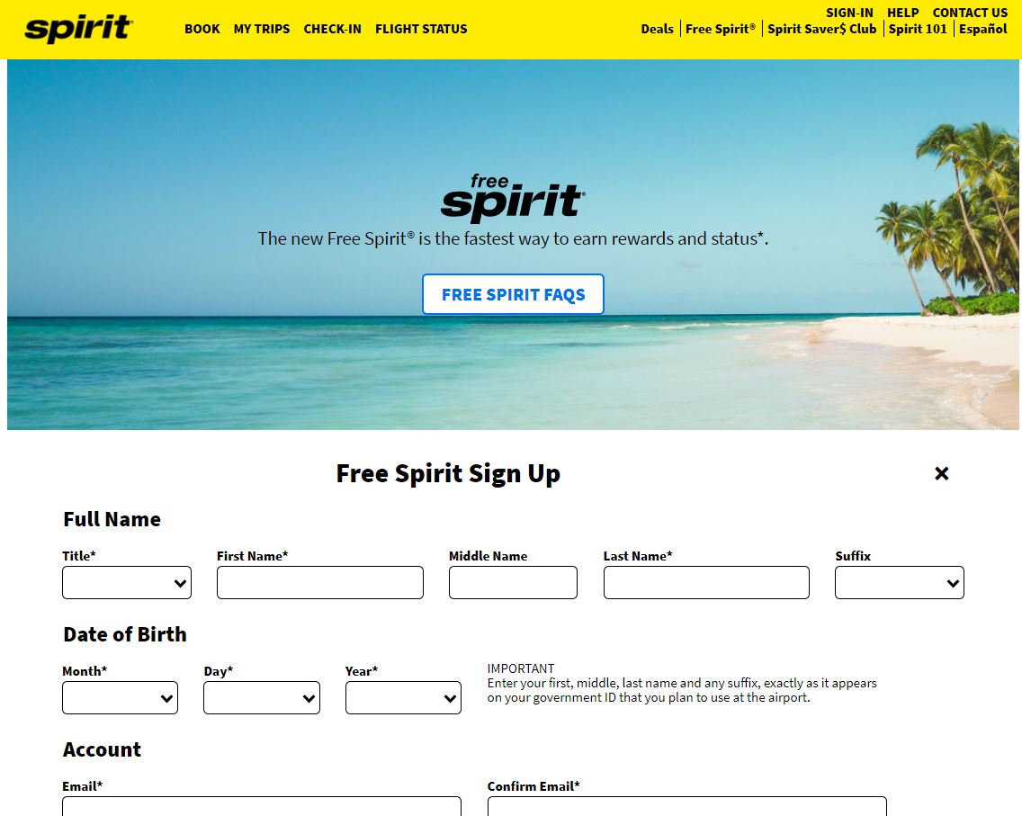 Free Spirit Registration
