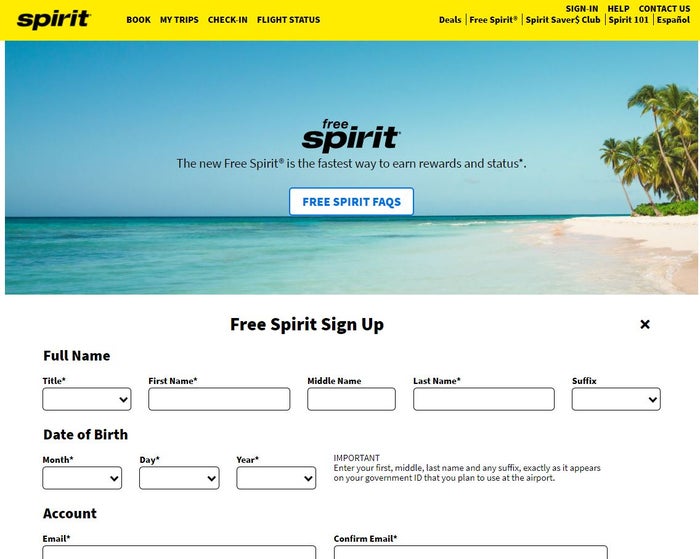 Free Spirit Registration