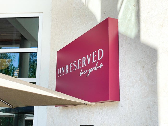 JW Marriott Bonnet Creek Orlando Unreserved Beer Garden sign