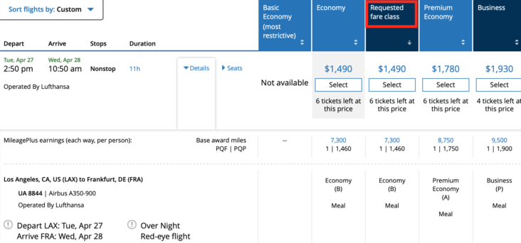 Lufthansa upgrade eligible flight on United Lufthansa upgrade eligible flight on United