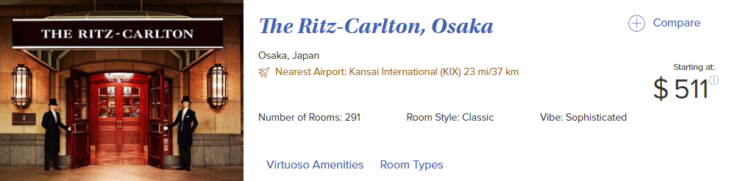 The Ritz-Carlton Osaka Virtuoso The Ritz-Carlton Osaka Virtuoso