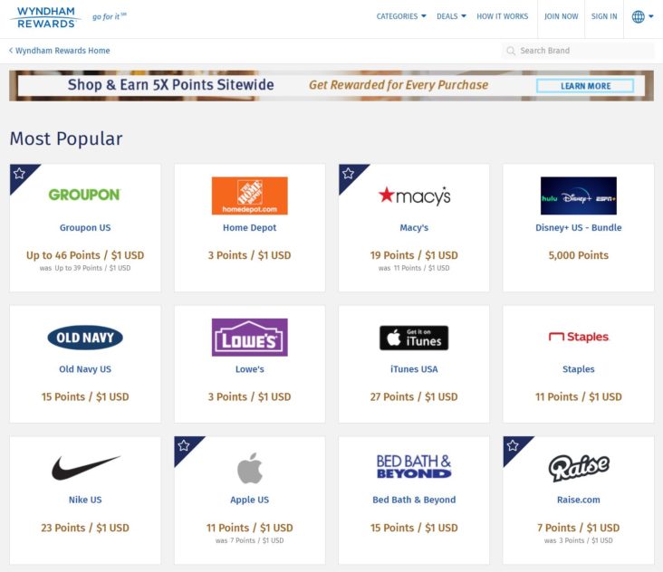 Wyndham Rewards Shopping Portal Most Popular Retailers Wyndham Rewards Shopping Portal Most Popular Retailers