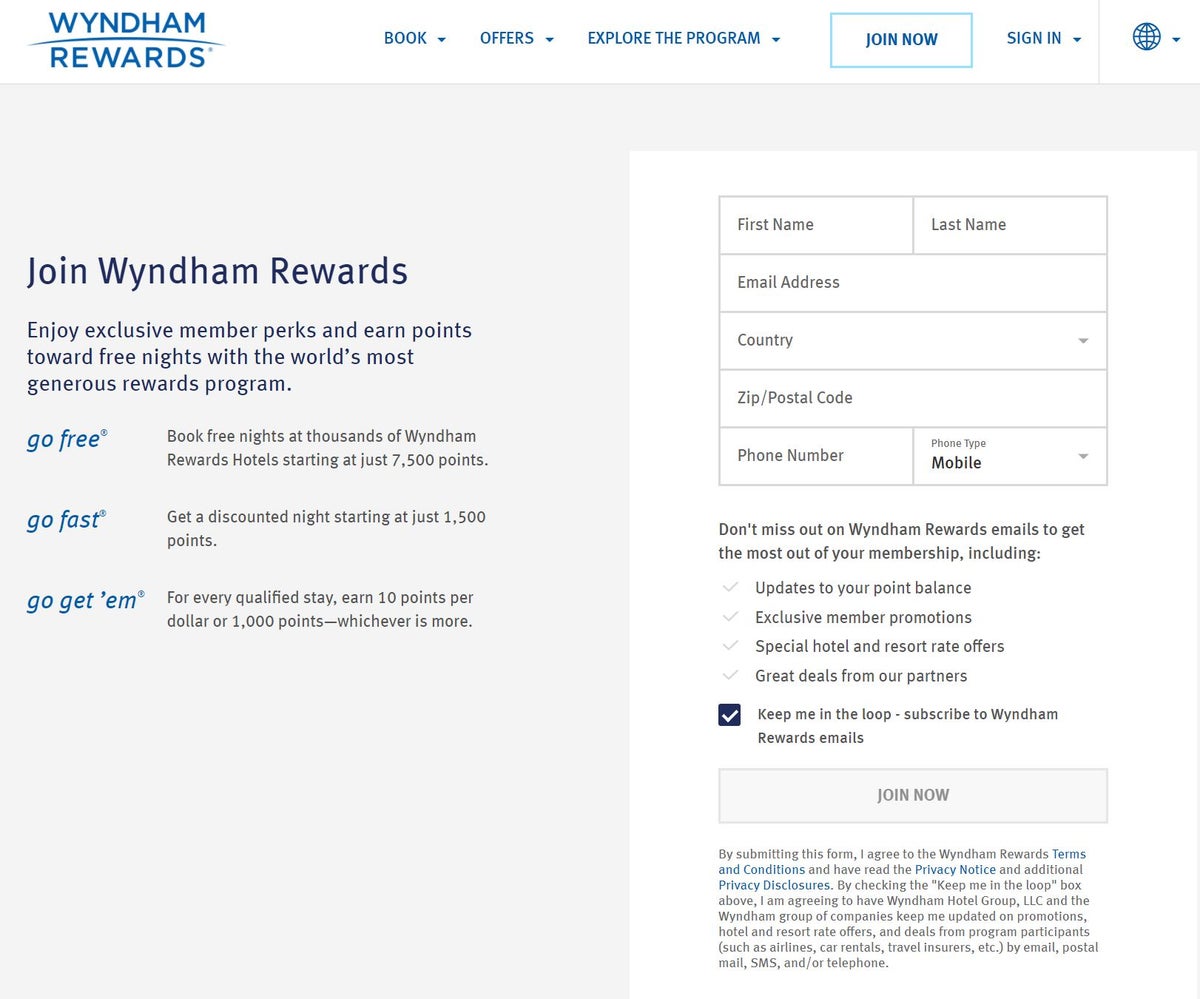 Wyndham Rewards Shopping Portal Registration