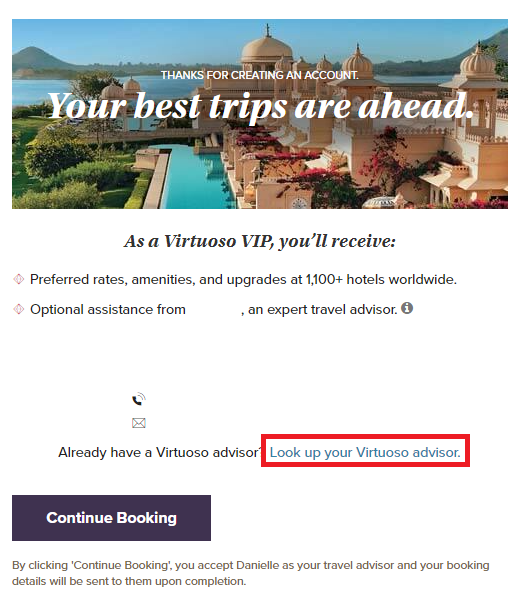 Default Virtuoso travel advisor