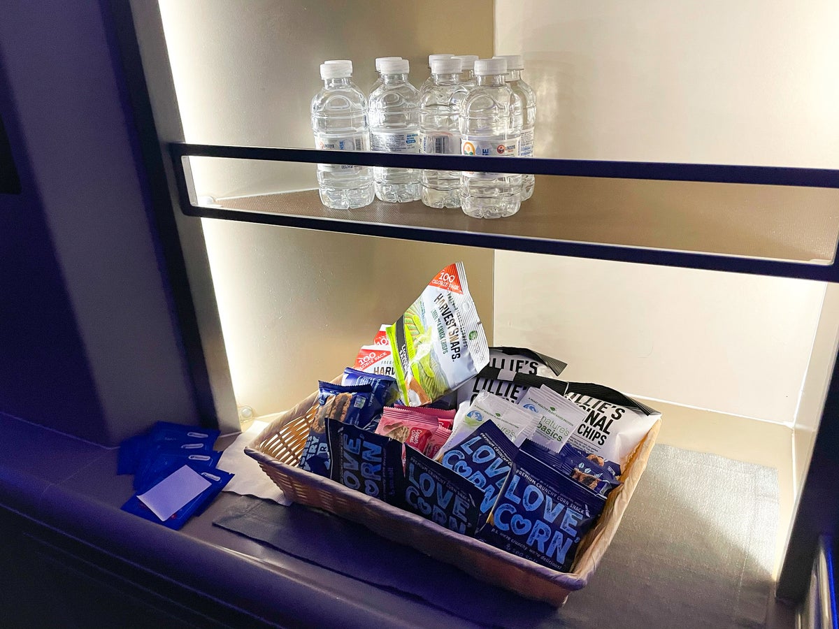 American Airlines 777 Flagship Business Class Snack Station