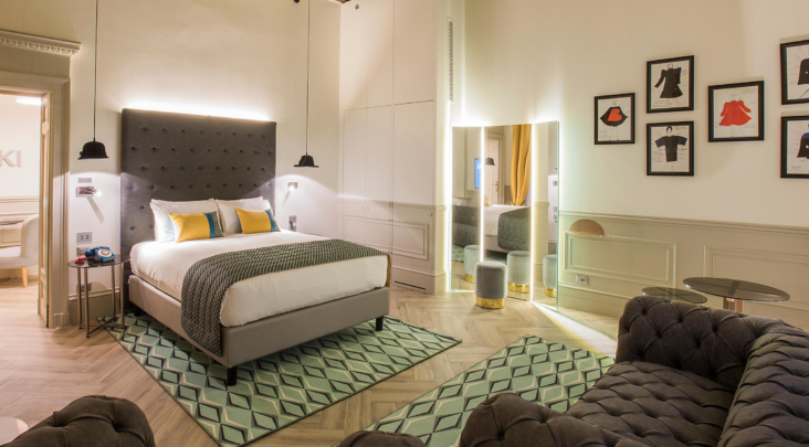 Bedroom at Hotel Indigo Milan Bedroom at Hotel Indigo Milan