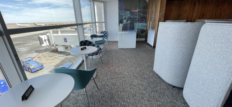 Centurion Lounge DEN Seating by Window
