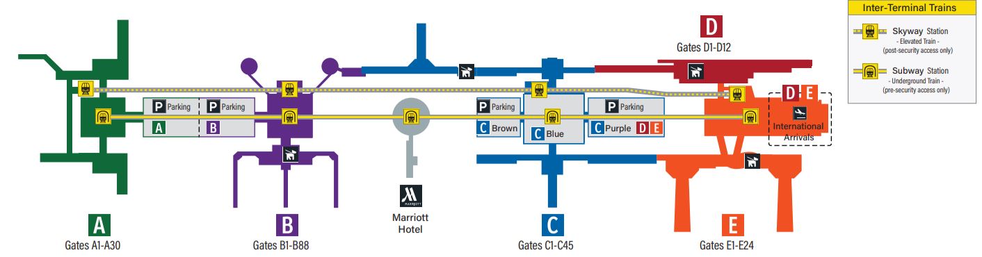 George Bush Intercontinental Airport Terminal Map Draw A Topographic   George Bush Intercontinental Airport Map 