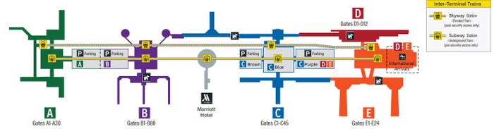 George Bush Intercontinental Airport Map George Bush Intercontinental Airport Map