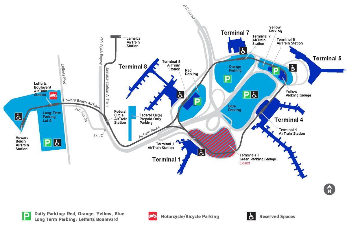 JFK airport map