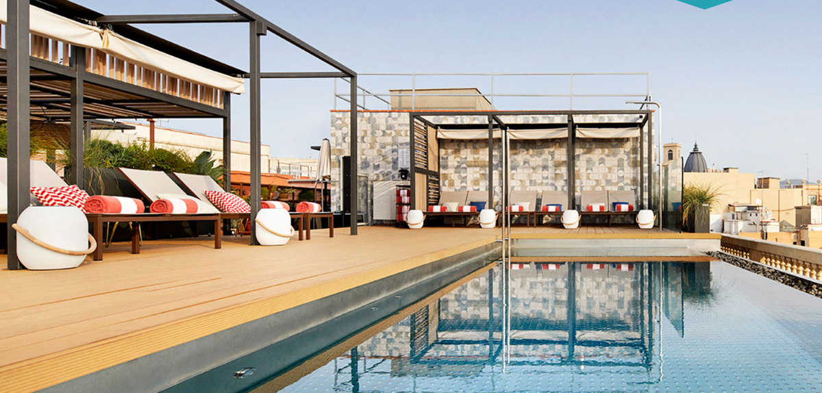 Rooftop pool at Kimpton Vividora Hotel Barcelona