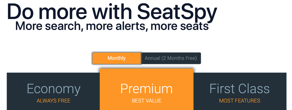 SeatSpy pricing