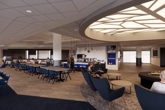 Alaska Lounge SFO rendering Alaska Lounge SFO rendering