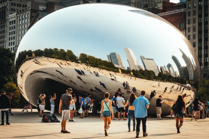 Cloud Gate The Bean at Millenium Park Chicago Cloud Gate The Bean at Millenium Park Chicago