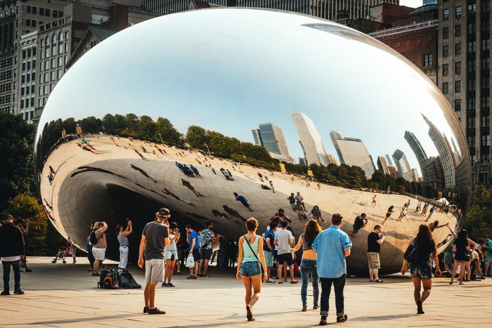 Cloud Gate The Bean at Millenium Park Chicago