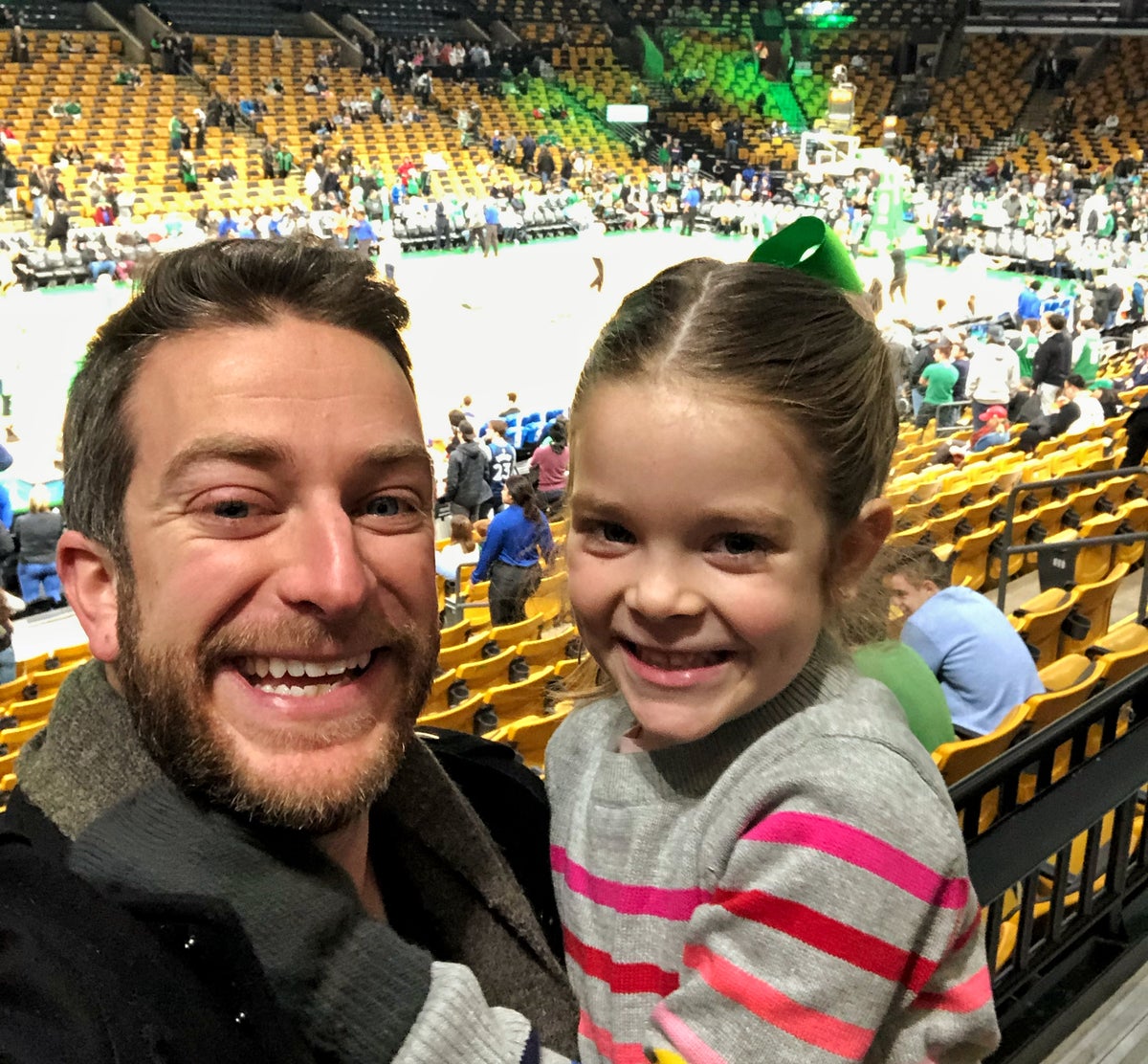 Father Daughter at TD Garden Boston Celtics game