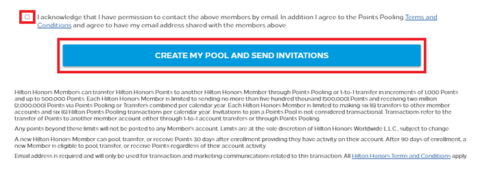 Points pooling submit