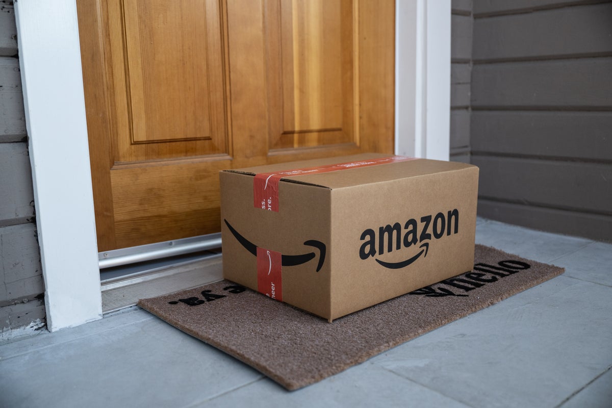 Amazon package at doorstep