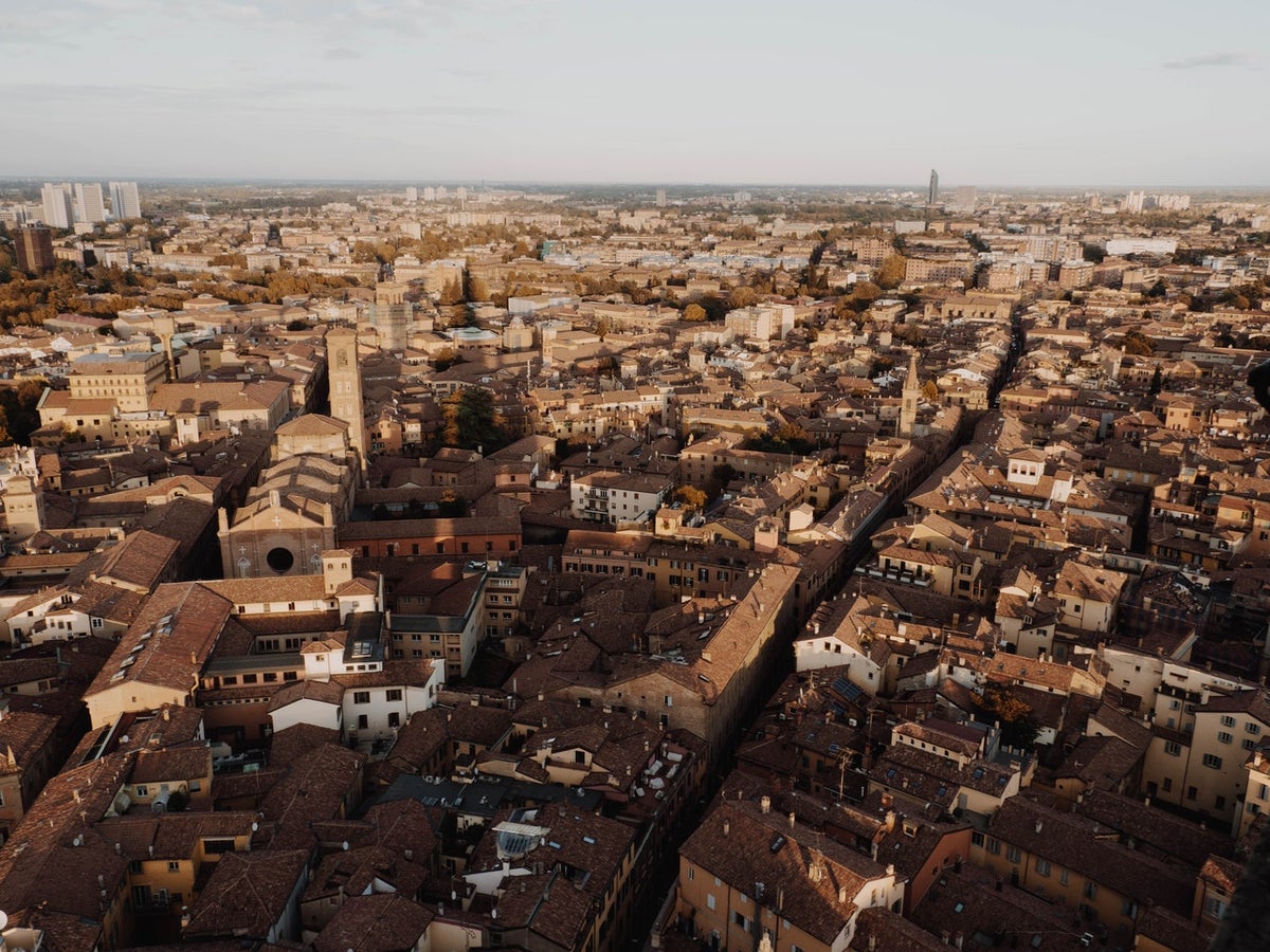 Aerial View of Bologna Italy