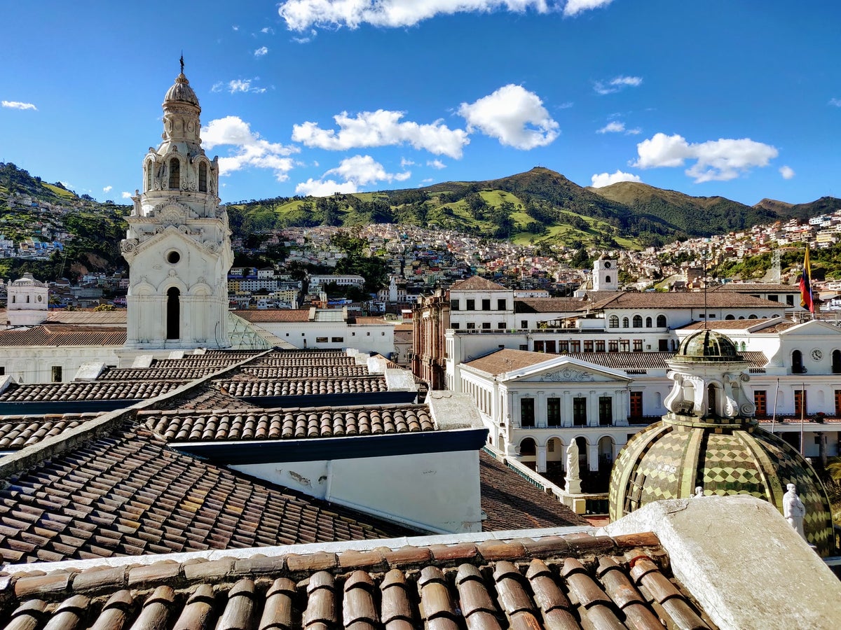 Quito Ecuador Hills and Roofs