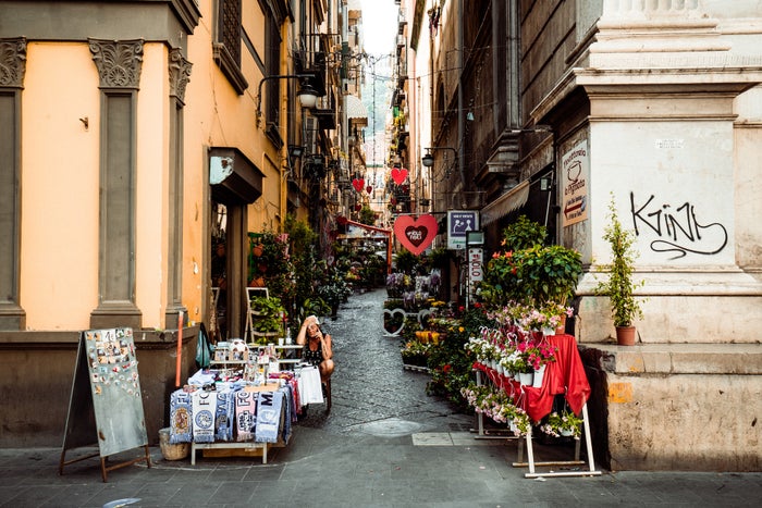 Streets of Naples Italy