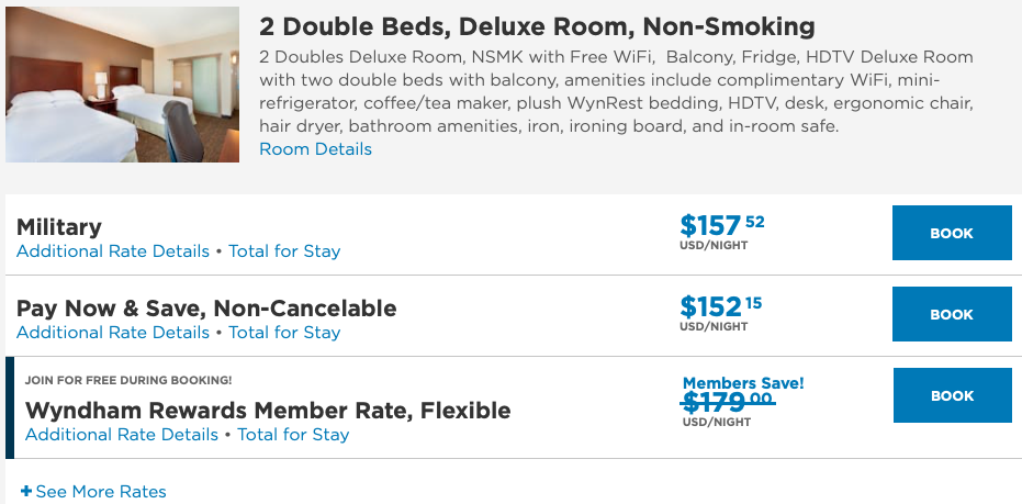Wyndham military discount rates