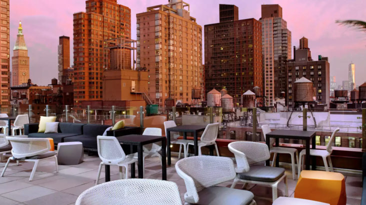 Cambria Hotel New York Chelsea rooftop lounge Cambria Hotel New York Chelsea rooftop lounge