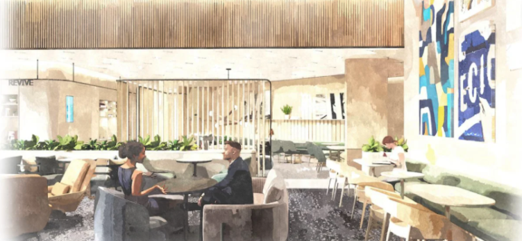 Capital One Lounge DFW Cafe Rendering