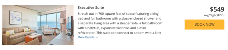 Cash cost of suite Cash cost of suite