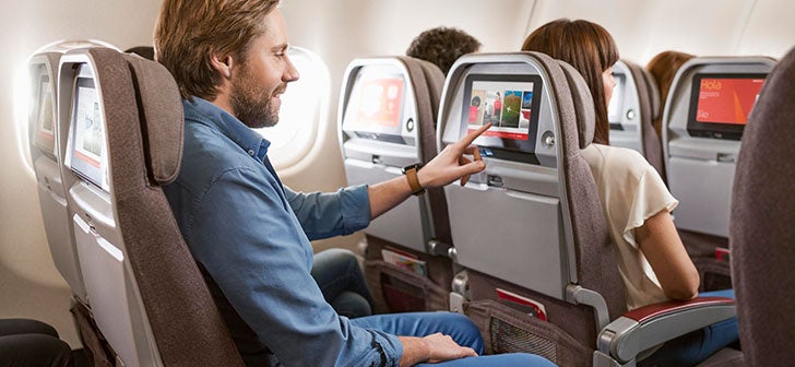 Iberia Economy Class Iberia economy seat IFE