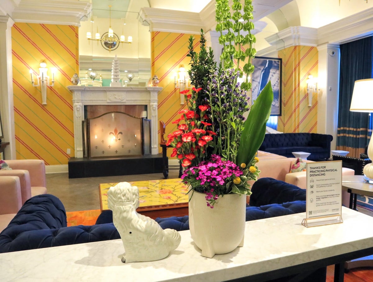 Lobby sitting area at Kimpton Hotel Monaco Philadelphia